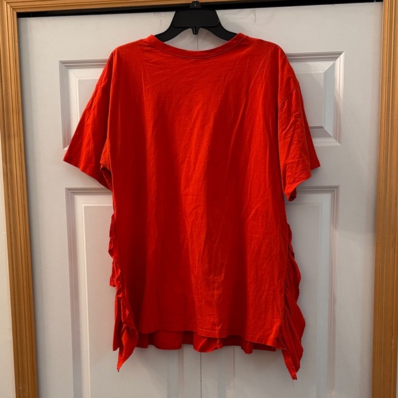 Women's Zara Red Ruffle Top - Picture 4 of 4